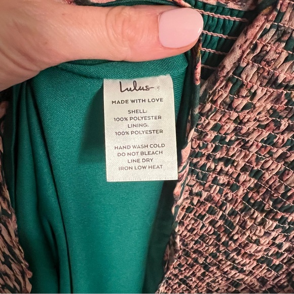 Floral Forever Green and Pink Floral Print Smocked Skater Dress - Picture 7 of 13